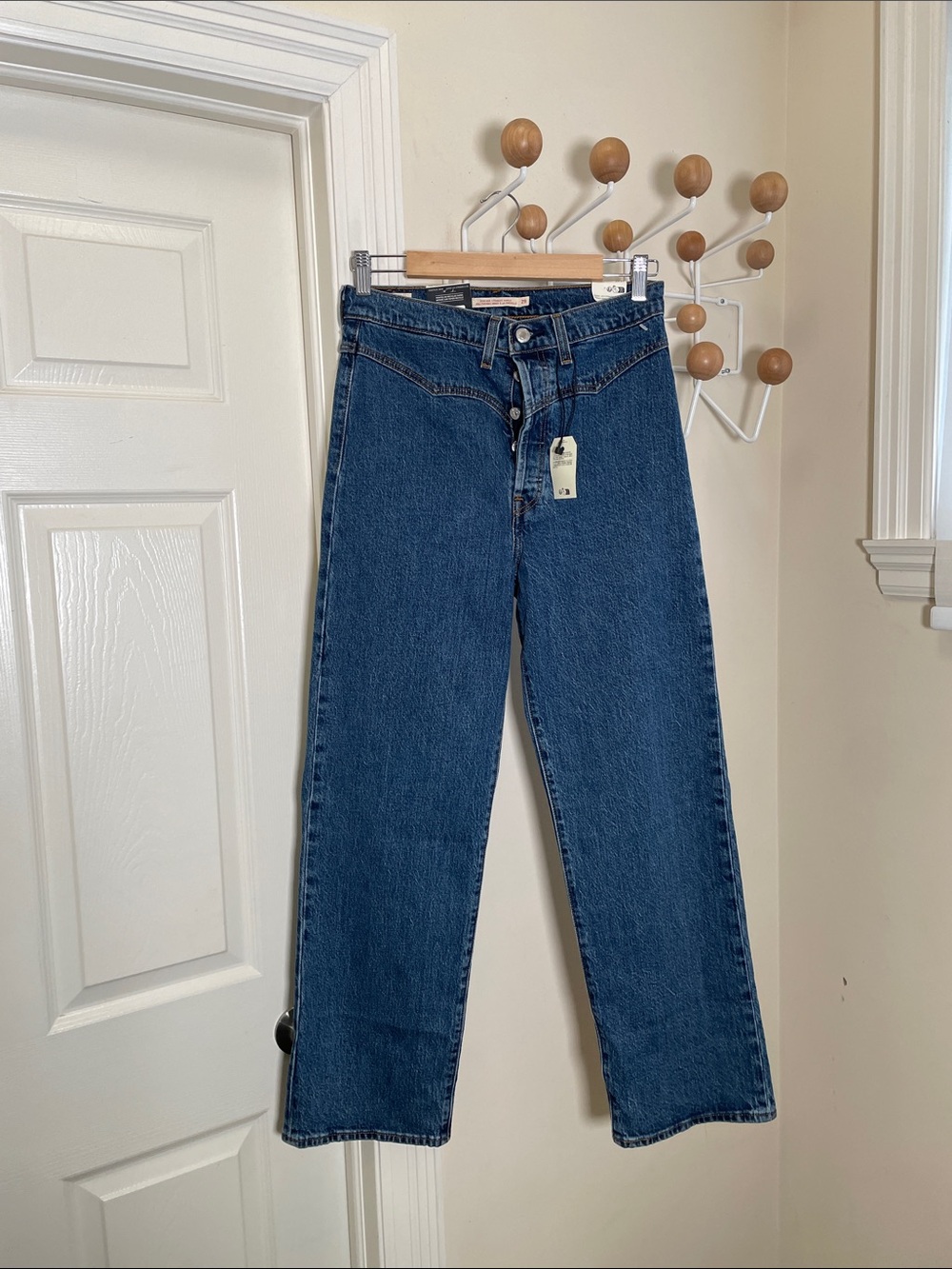 Levi's NWT Western Yoke Ribcage Straight Ankle Classic Denim Jeans - 29x29